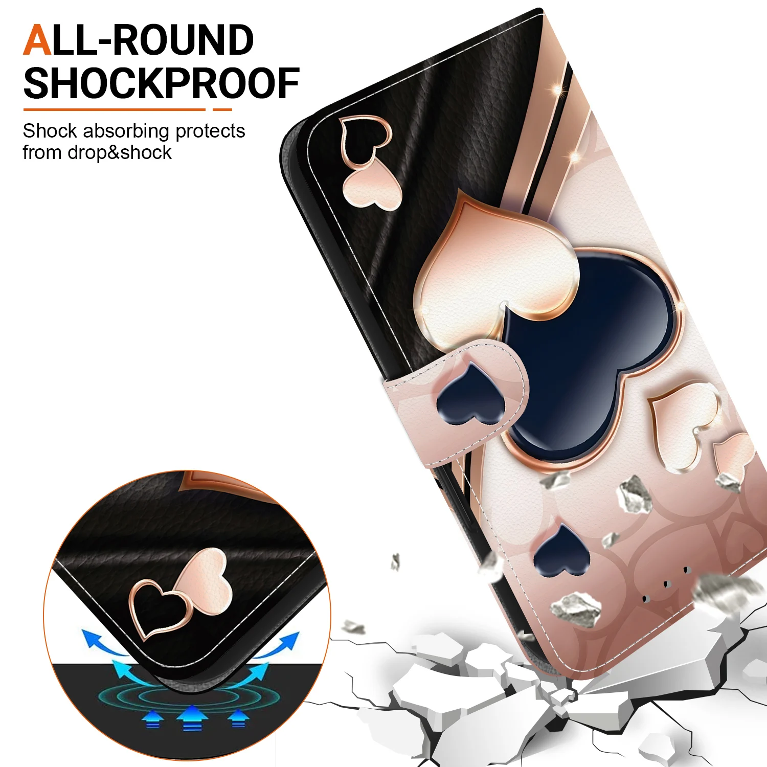 Adorable Cat Panda Leather Wallet Phone Case - Flip Back Cover