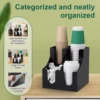 Multi-functional Shelves Acrylic Coffee Cup Dispenser Paper Cup Holder and Water Cup Storage Box for Coffee Shop and Tea Ba 3