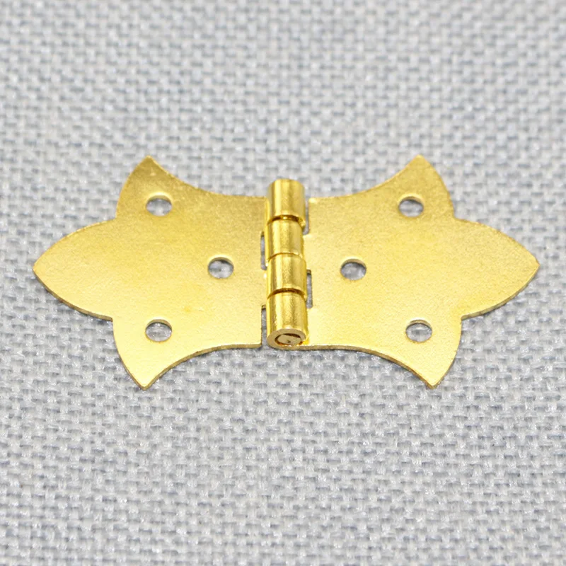 Bronze Gold Mini Wooden Box Hinge Zinc Alloy Cabinet Hardware Antique hinges for Jewelry Gift Wine case 2pcs with Screw