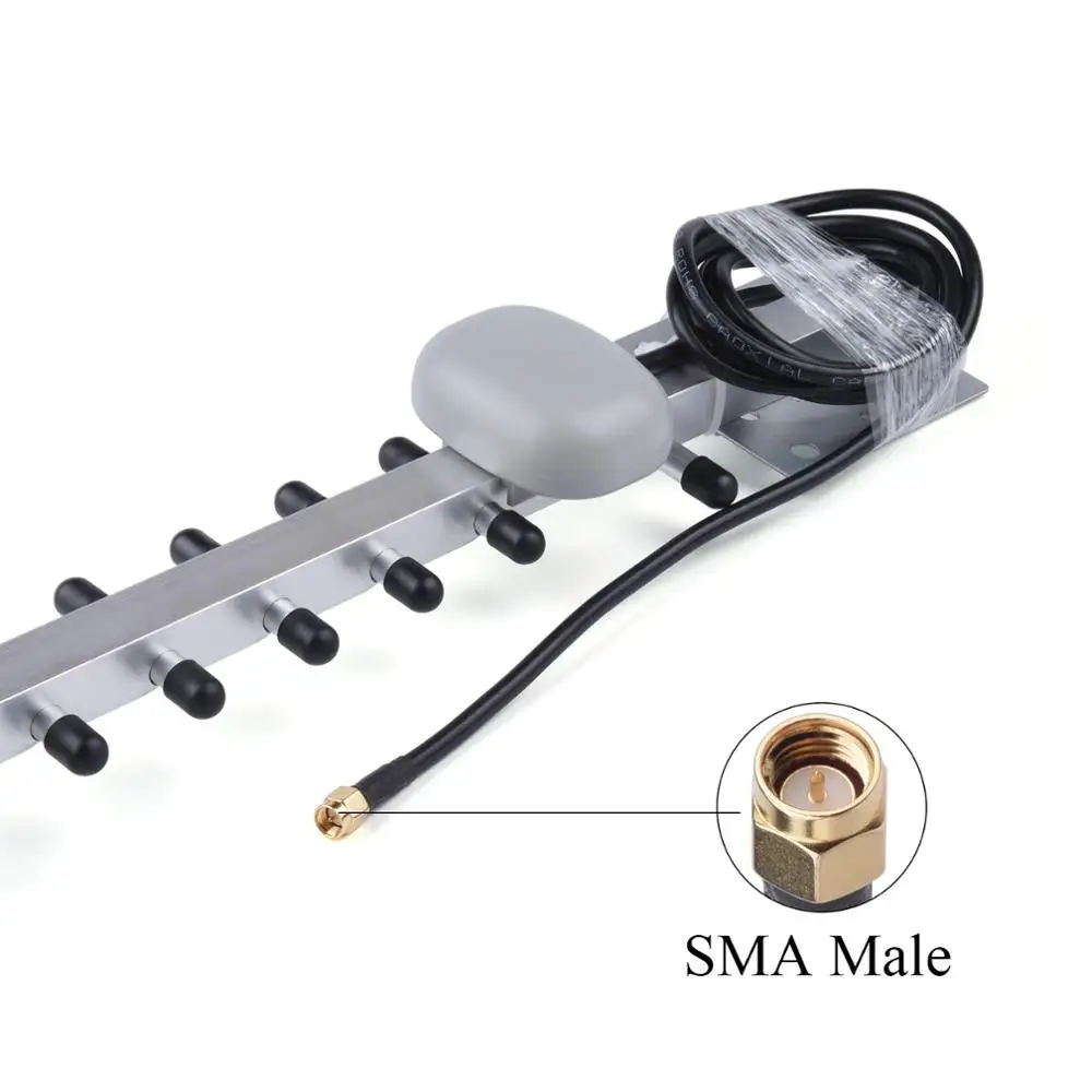 1PCS 4G LTE 25dBi 안테나 791-2690MHz 실외 무선 야기 안테나 SMA 남성형 연장 와이어 키트 포함