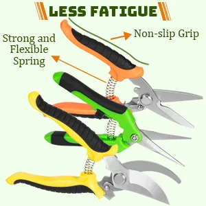 3 Pack Garden Pruning Shears Set Stainless Steel Scissors Clippers Pruning Snips Shears Hand Tools for Flowers Leaves Potted
