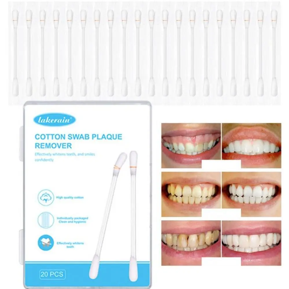 

Double Head Cotton Swabs Coffee Stains Teeth Whitening Oral Care Tool Dental Supplies Oral Hygiene Teeth Plaque Removal