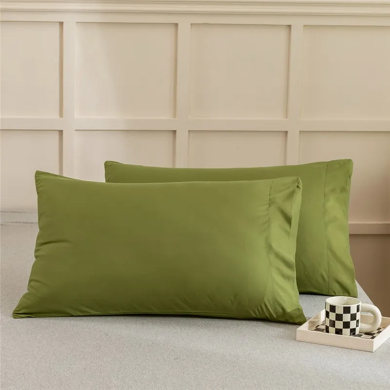 Luxurious Solid Color Pillowcase Set - Ultra Soft & Hypoallergenic in Elegant Black, Grey, or Pink