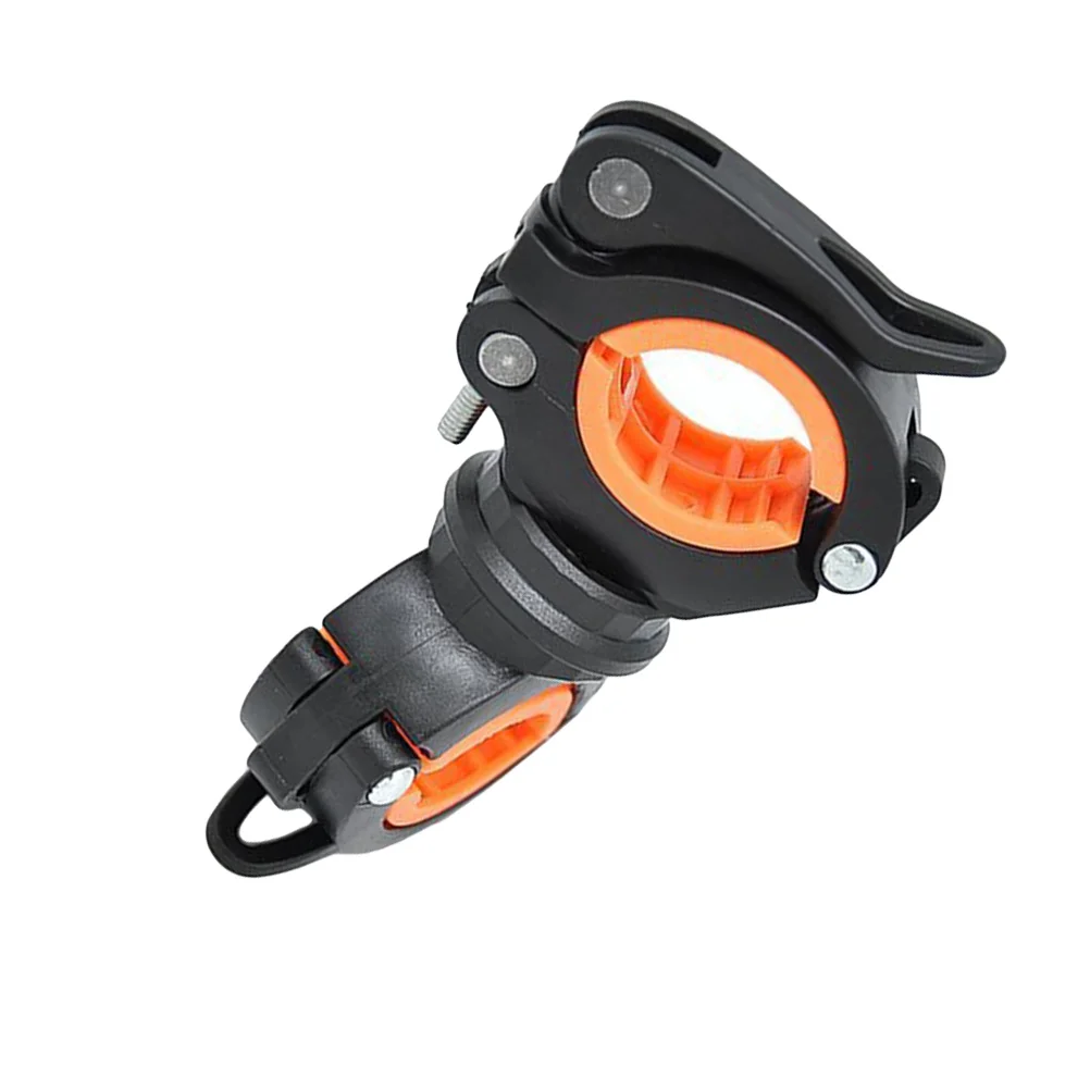 

Light Bracket Bike Lamp Holder Mountain Bike Light Flashlight Mount Fixed Universal Stand Clip Accessorie (Black and Orange)