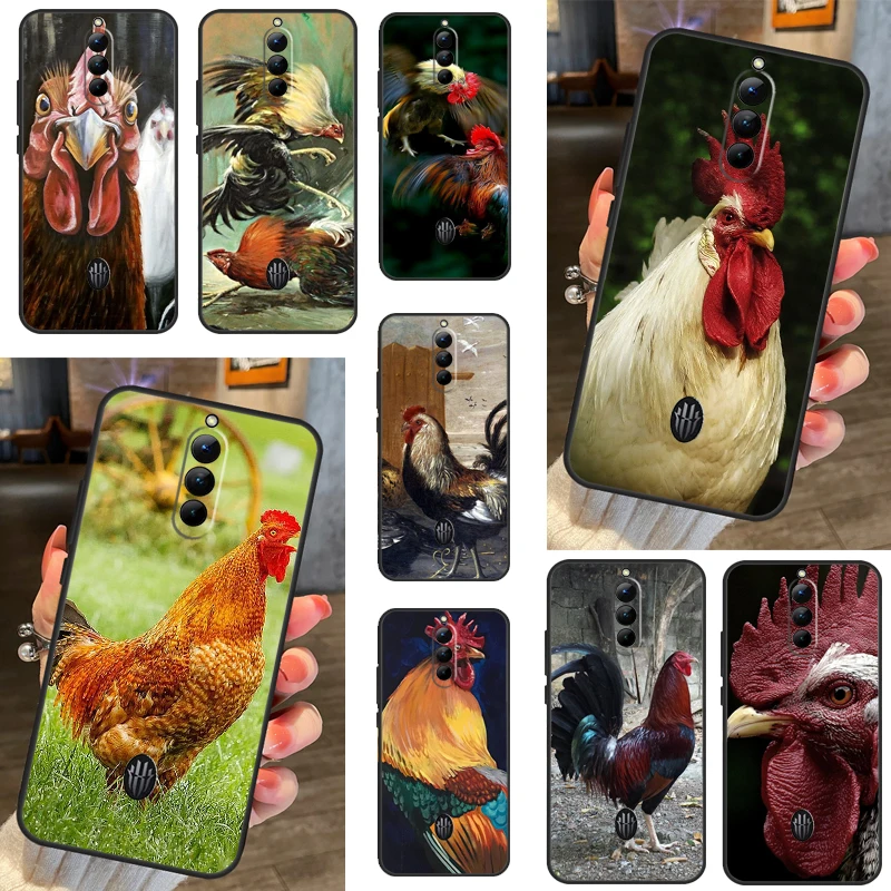 Cock Rooster Chicken Phone Case Per Zte Nubia Red Magic 6S 7S Pro 6R 5S 5G Redmagic 6 7 8 Pro Plus Cover Shell