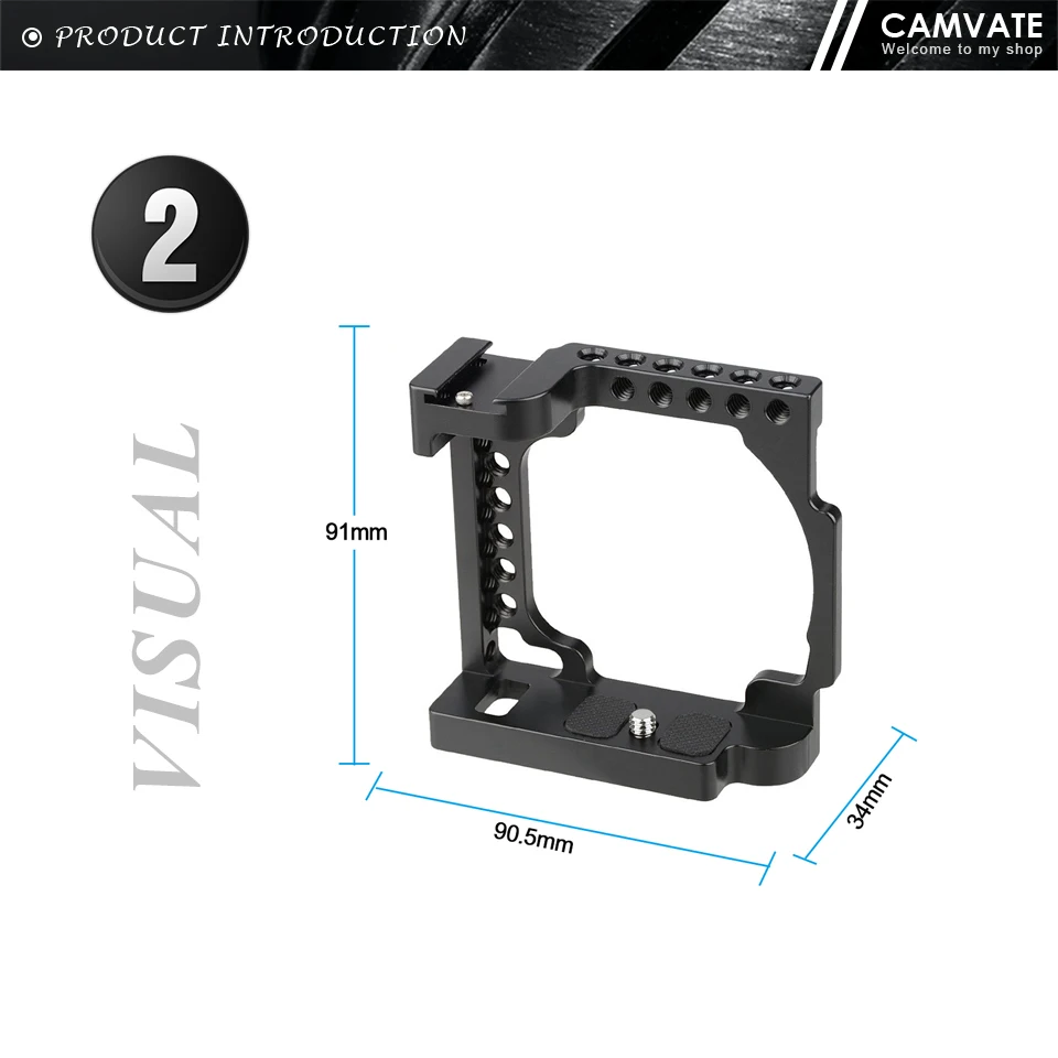 For Sony a1 Cage With Arca-Type Base and Cold Shoe 1/4"-20 Accessory For Sony C