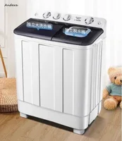 Household Semi  Automatic Washing Machine  Large Capacity Dormitory Friendly Mini Double Cylinder Pulsator Washing Machine 1