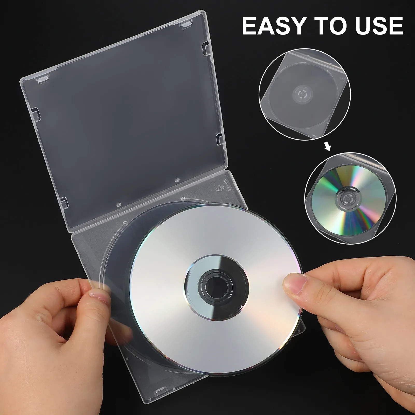 20Pcs 투명 Cd Dvd 케이스 박스 슬림 플라스틱 주최자 보관 상자 음악 영화 게임 Cd Dvd 클리어 용 보호 커버