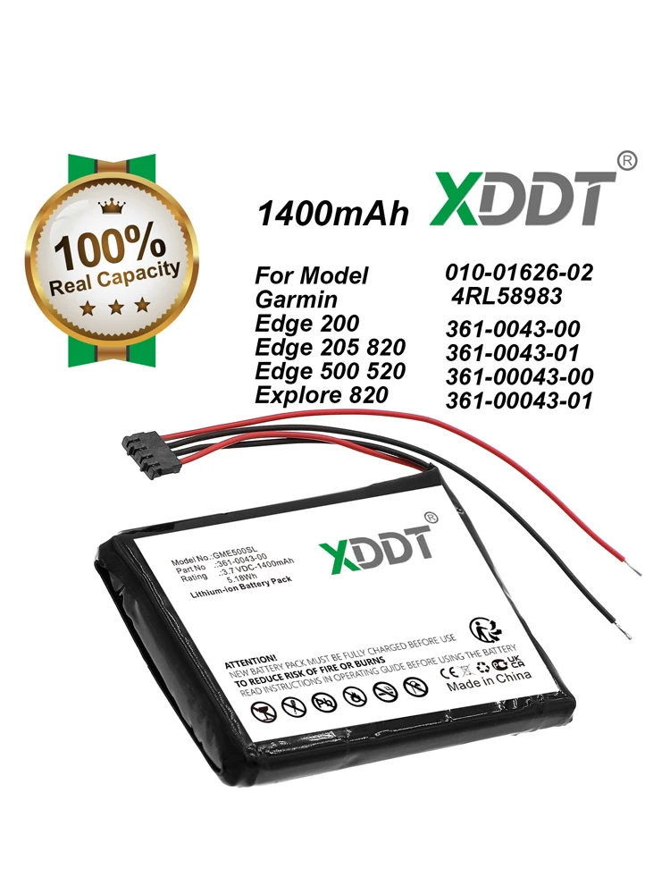 סוללת החלפה מקורית 361-00043-00 עבור Garmin Edge820 Edge 520 Plus Edge 500 205 200 Edge 820 520 GPS מחשב רכיבה