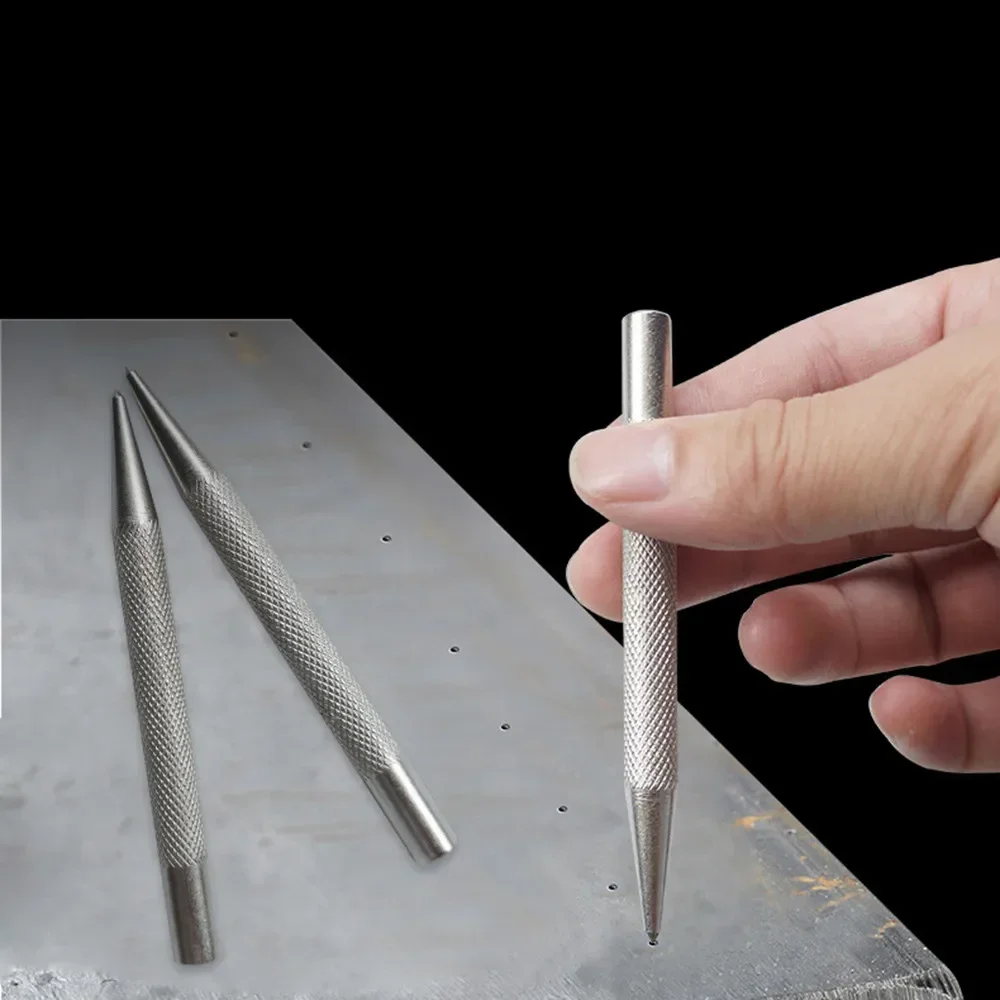 3.7 Inch Knurled Centre Punch Spot Dot Center Punches 94mm Carbon Steel Drilling Metal Hardened Tool