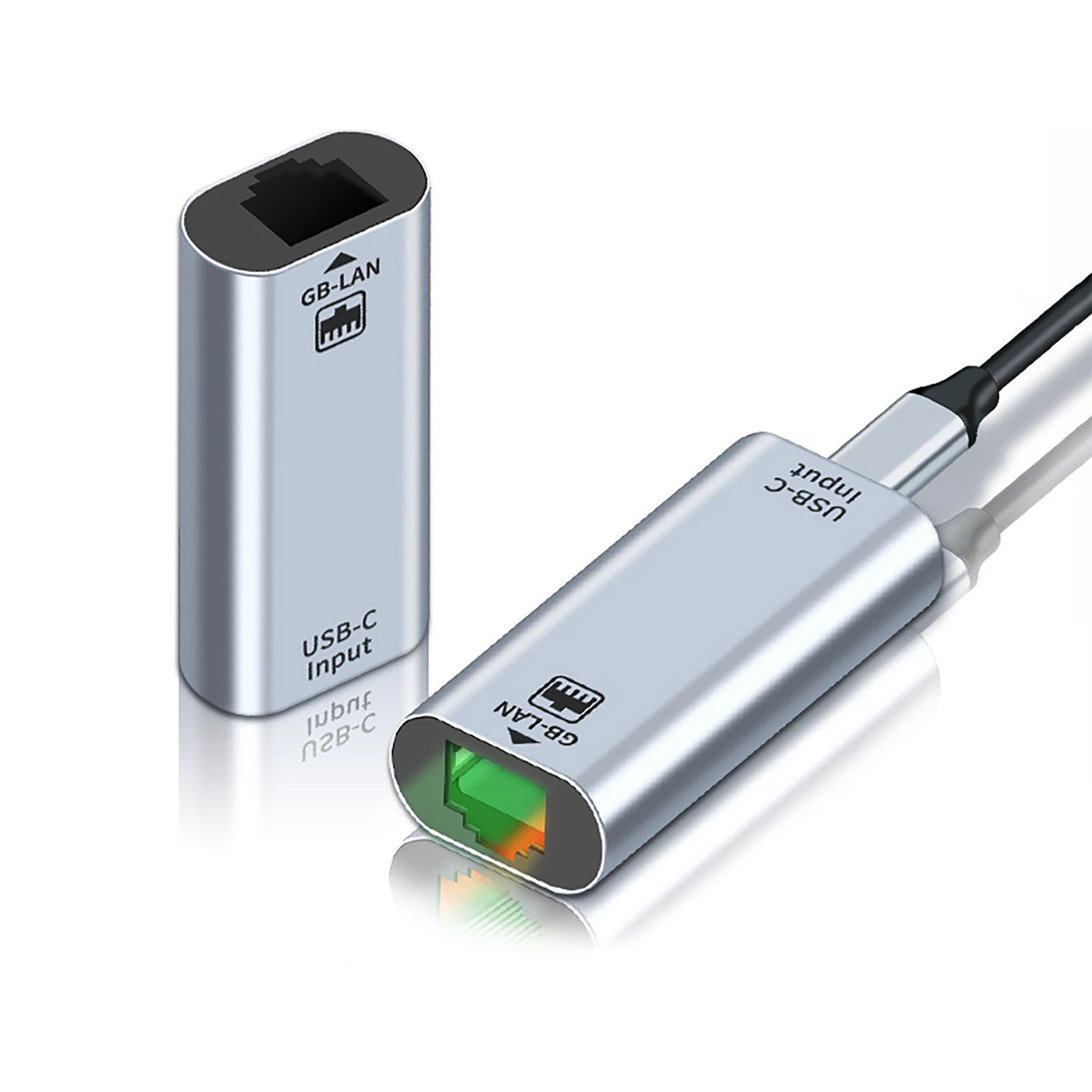 PC 노트북 스마트폰용 유선 LAN 네트워크 카드, C 암-RJ45 암 USB C 타입-이더넷 어댑터, 10/100/1000 기가비트