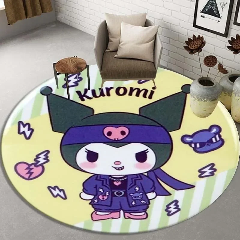 Cartoon Kuromis Carpet Floor Mat Baby Crawling Soft Rug Children Game Round Non-slip Rugs Home Bedroom Decoration