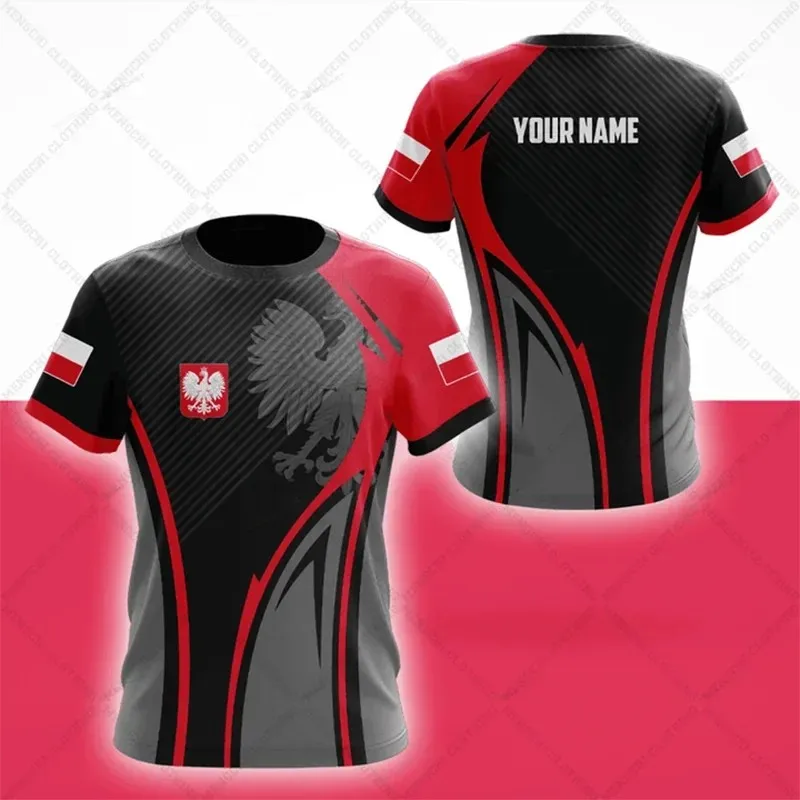 

Модная футболка с круглым вырезом для мужчин и женщин, повседневная быстросохнущая рубашка с модным 3D флагом с полировкой и индивидуальным именем для отдыха и спорта