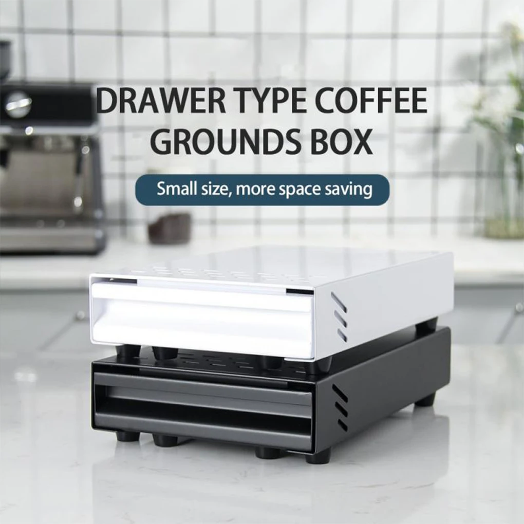 

Stainless Steel Coffee Grounds Box Drawer Type Knock Case Storage Bucket Knocking Boxes Bar Grindings Container Tool