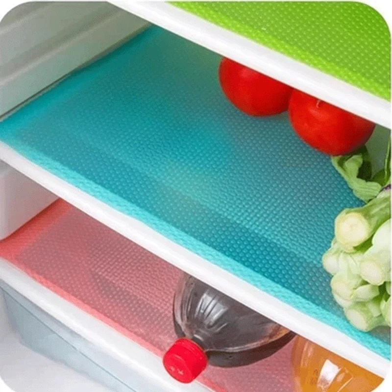 

1/4PCS Refrigerator Waterproof Pad Washable Antibacterial Antifouling Mildew Moisture Pad Fridge Liners Drawer Table Cabinet Mat