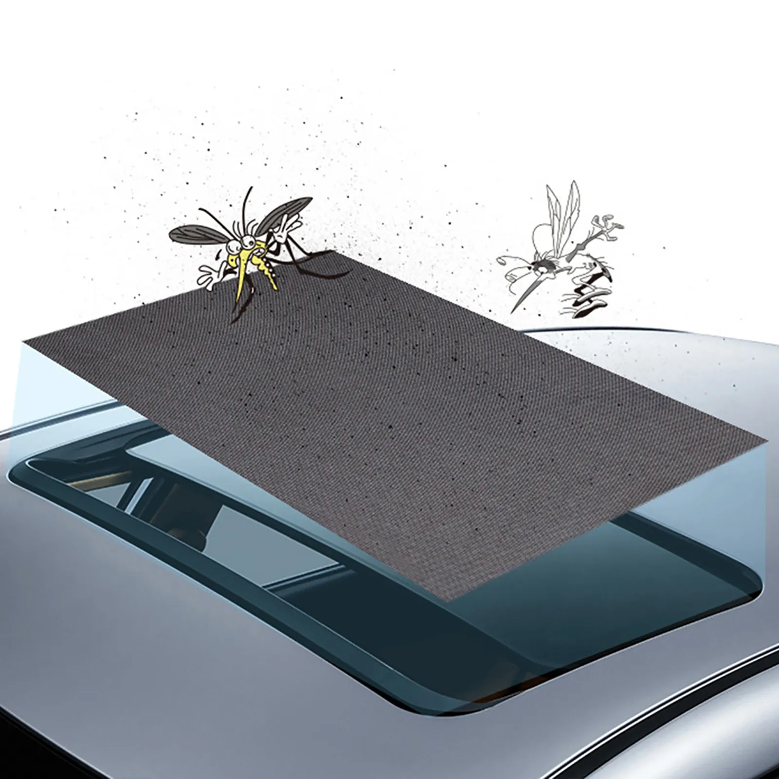 Car Sunroof Sun Shade Breathable Moonroof Mesh Car Roof