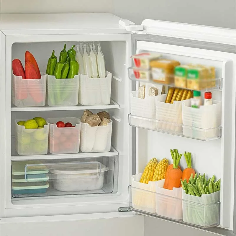 3/1Pcs Fridge Storage Box Food Fresh Refrigerator Door Organizer Bins Shelf Basket Fruit Spice Food Container Box Kitchen Case 3