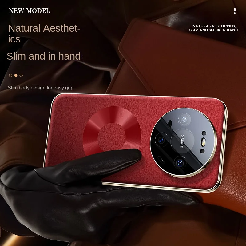 Luxury PU Leather Magnetic Case with Full Protection and Shockproof Lens Guard