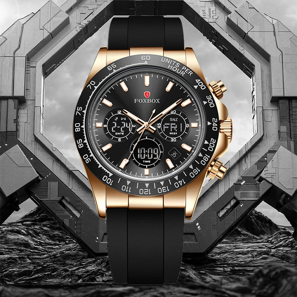 LIGE Top Brand Luxury Man Watch Waterproof Chronograph Luminous Date Wristwatch For Men Quartz Silicone  Men's Watches Sprots