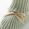 Newborn Boys Girls Indoor Floor Socks Shoes 0-18m Non-Slip Soft Bottom First Shoes 0-18m Infant Netural Solid Knitted Prewalkers 3
