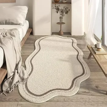 Soggiorno irregolare Tappeti di grandi dimensioni Camera da letto minimalista Tappeto da comodino Tappeti da tavolino in peluche Tappeto morbido e confortevole Alfombra