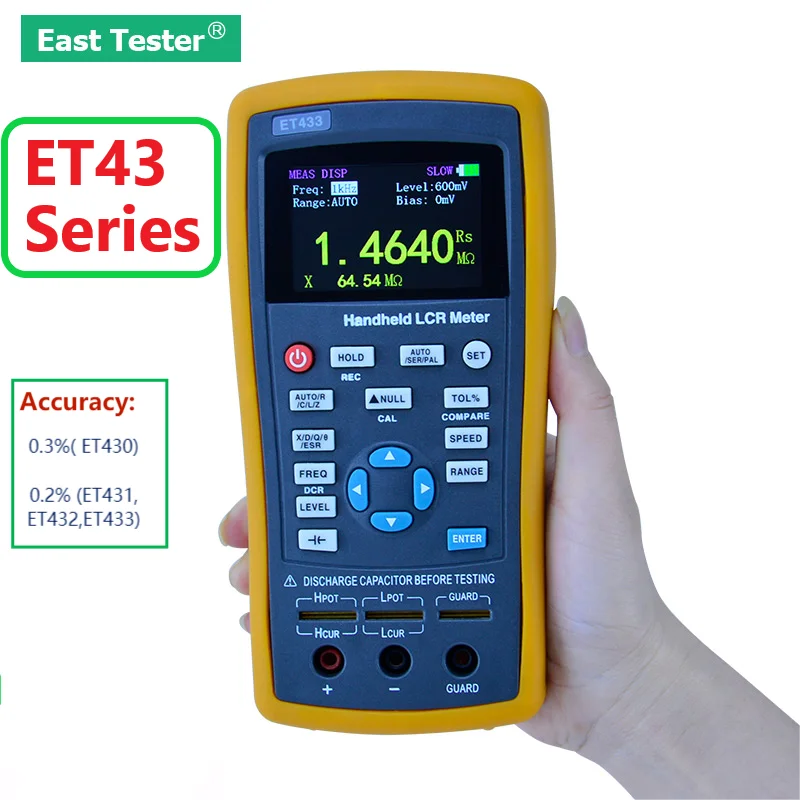 East Tester LCR Digital Bridge Meter ET43 USB Handheld High Precision