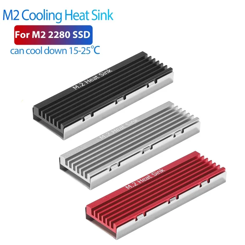 M.2 2280 Nvme Ssd Radiator Heat Sink Cooling Pads Heatsink Aluminium Dissipatie Met Thermische Pad Voor M2 2280 Ssd Desktop pc PS5