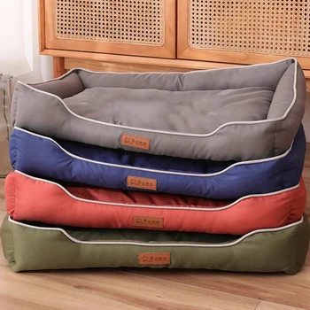 S20c2b5d8750041acbbedbce3178b537bn.jpg Four Season Square Dog Bed for Large Dog Mattress Bite-resistant Cat Bed Soft Thickened Dog Bed Waterproof Sofa Pet House