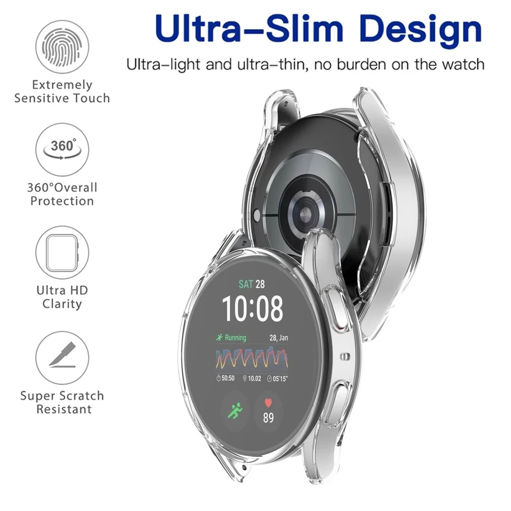 Premium TPU Plated All-Around Screen Protector Case for Smartwatch - Elegant Watch Accessories