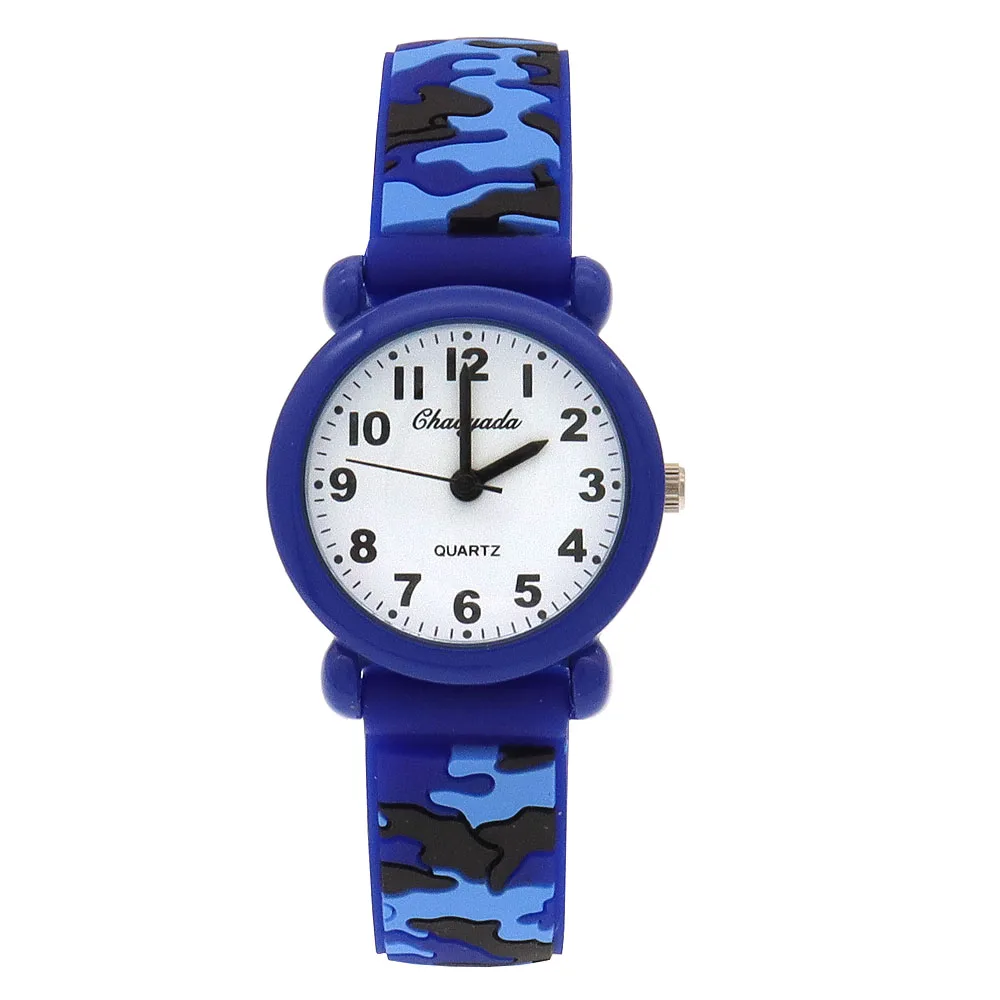 Casual Fashion Boys Girls Camouflage Silicone Strap Quartz Watches Children Gift Kids Students Digital Wristwatch Clocks 2020 new whistle football dial children watch students time clock digital kids watches girls boys gift child quartz wristwatch