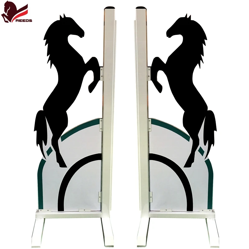 

aluminum jump stands horse show jumping jumps schooling standards flat feet