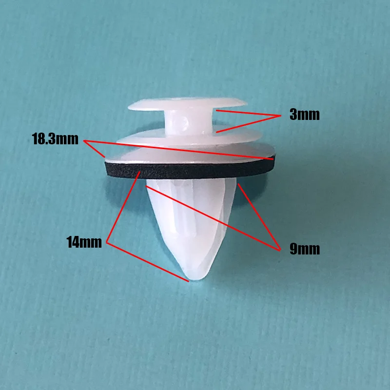 プリ具 ドアカードトリムクリップ,9mm,プラスチックファスナー,スズキ35684