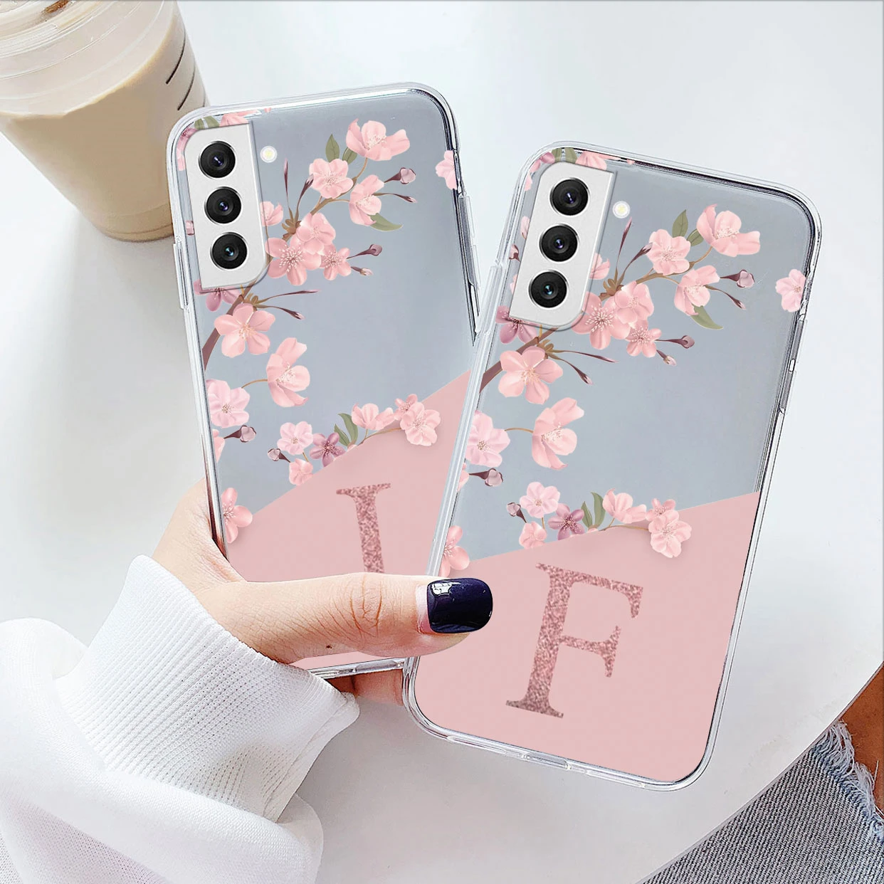 Luxury A-Z Letters Transparent Soft Slim Back Cover Case