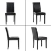 Modern PU Upholstered Dining Chairs Elegant Design Dining Room Chairs (Black Set of 6) dining chair  muebles  sillas de comedor 4