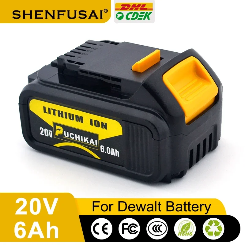 

Зарядное устройство для DeWalt 20 в 6 Ач 5 Ач, литиевая батарея DCB118, быстрое зарядное устройство DCB1104, зарядное устройство подходит для электроинструментов серии DeWalt 18 В/20 в
