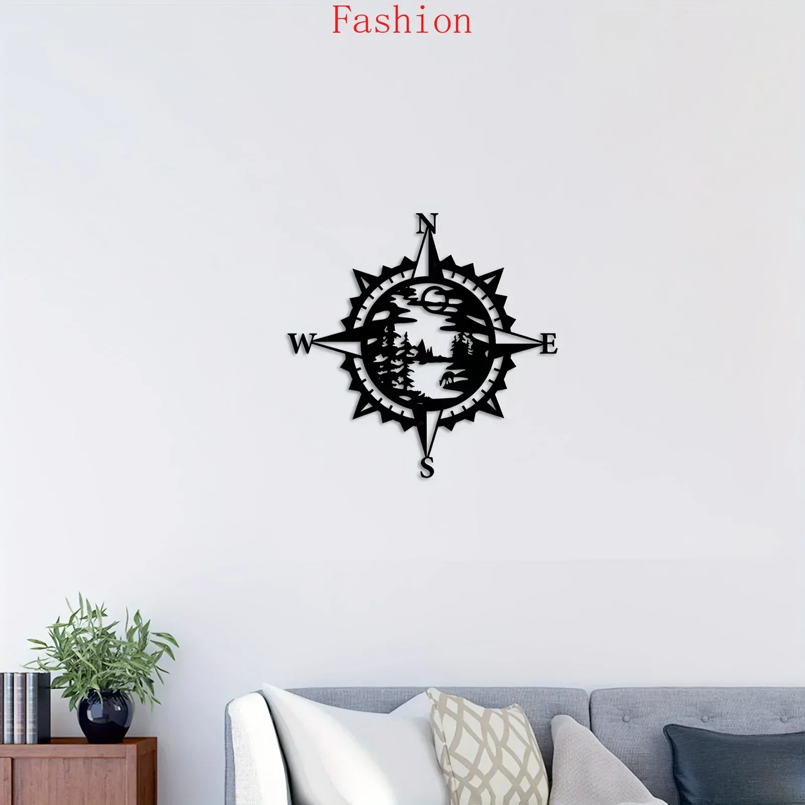 

Metal Forest Compass Wall Art Decoration Bedroom Decor LivingRoom Office Garden Farmhouse Bar Indoor Outdoor Wall Sculpture wall