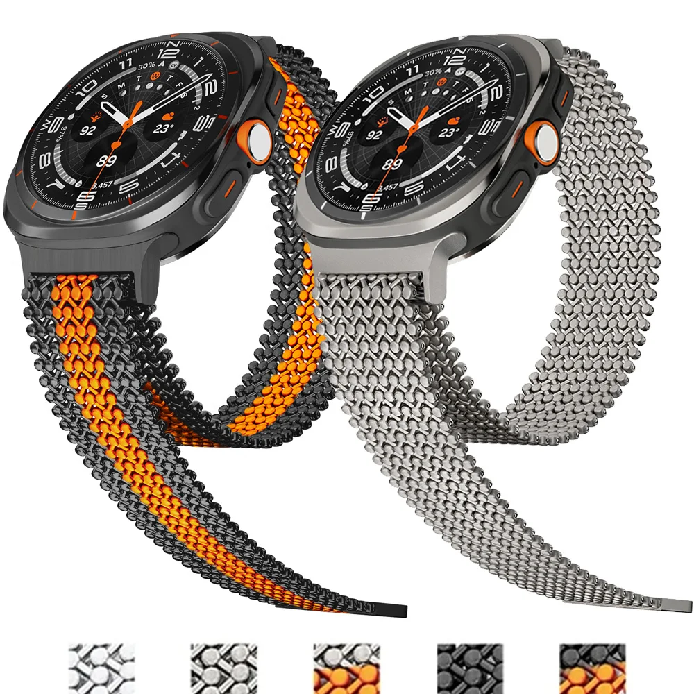 Premium Magnetic Stainless Steel Luxury Metal Watch Band, 47mm