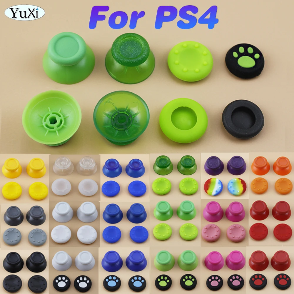 2 Pezzi Per Ps4 Thumbstick Grip Cap Per Playstation 4 3D Analog Joystick Button Silicone Antiscivolo Cover Cap Kit Controller Gamepad