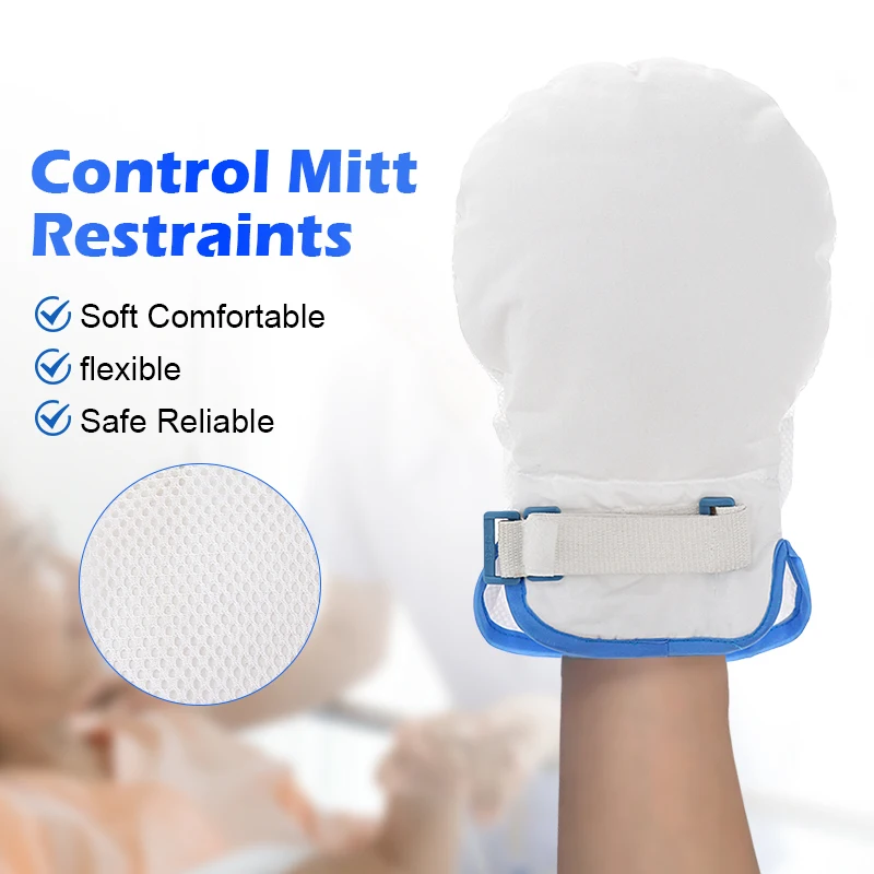 Control Mitt Restraints Patient Hand Protector Prevent Harm Fixed Glove
