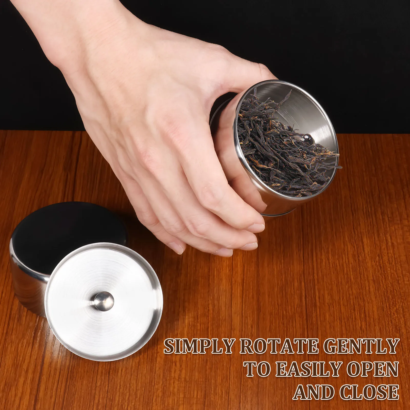 Stainless Steel Tea Coffee Sugar Storage Canister