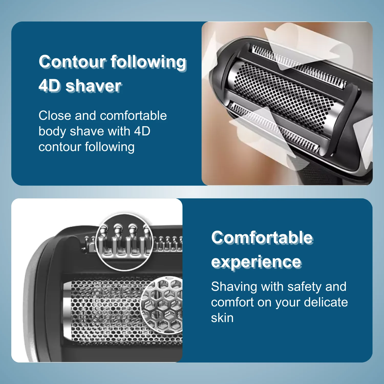 Philips Norelco Bodygroom Series 7000 BG7030, Adjustable Comb, 3-11mm, ContourFollowing 4D Shaver, 80 Min Cordless Use 3