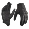 Outdoor Gloves Motorcycle Gloves Leather Motor Riding Gloves Full Finger for Men Motocross Gloves Black