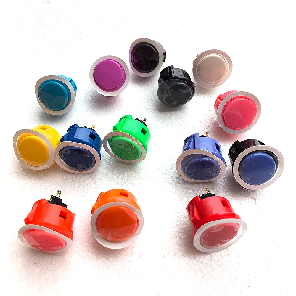 일본 원래 SANWA 푸시 버튼 OBSF 30mm 24mm 코인 네오 지오 보드 박스 아케이드 게임 기계 Hitbox 컨트롤러 조이스틱  DIY 부품