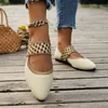 2024 Women's Summer New Fashion Elastic Strap Designer Comfortable Non-Slip Flat Shoes for Daily Outing Casual Low-top Shoes 1