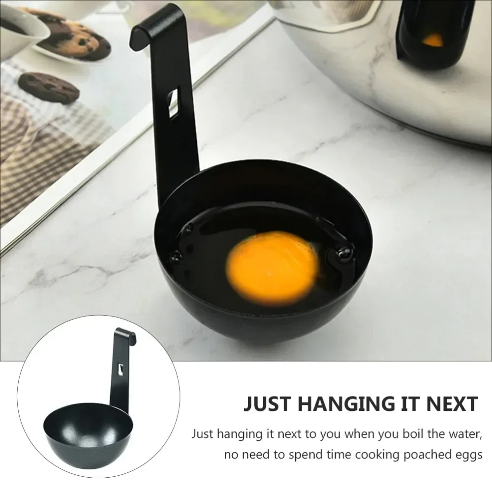 Egg cooker nonstick egg molds poached boiling eggs maker spoon holder steamer rack