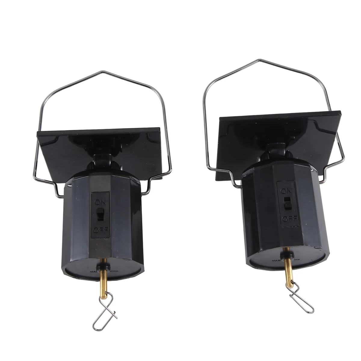 Solar Hanging Display Motor Rotating Small Motor Solar Energy Wind Spinner Motor Multi-Purposes Rotatable Hook 2Pcs 6