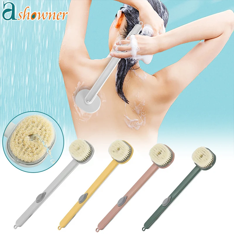 Long Handle Liquid Bath Brush Bathroom Body Brushes Back Body Bath