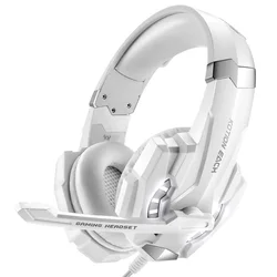 Enhanced 3D Surround RGB LED Gaming Headset with Noise - Cancelling Microphone and Memory Foam Comfort (WHITE)