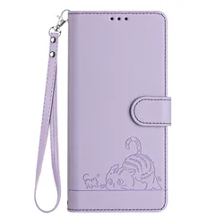 Leather Flip Wallet Anti - Theft Brush Phone Case - Realme 16 Pro+ (Light Purple)