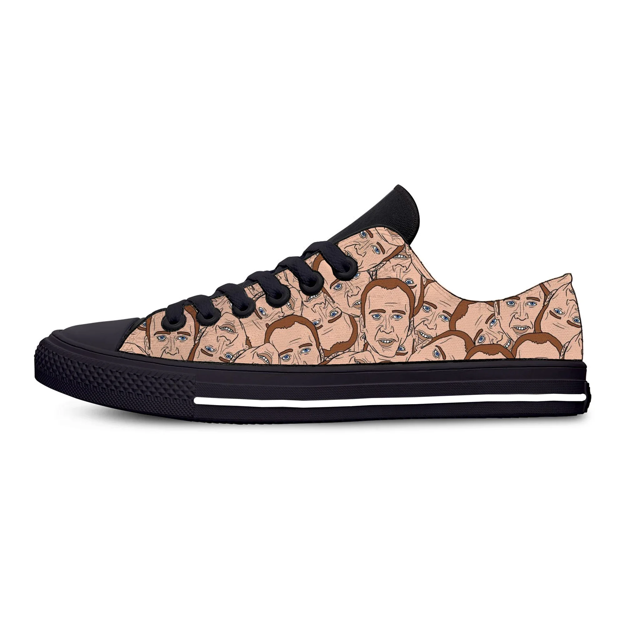 Hot Summer Cool Anime Cartoon Manga Nicolas Cage Funny Fashion Casual Cloth Shoes Men Women Sneakers High Help Board Shoes